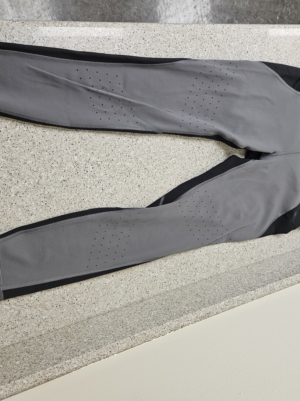 Athleta Black Performance Leggings with Subtle Logo